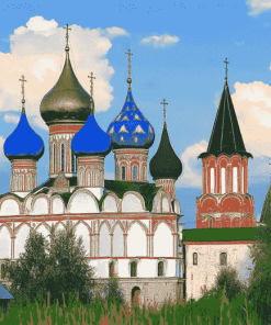 Diamond Painting of Nativity Cathedral Suzdal