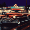 Dinners and Classic Cars Diamond Painting