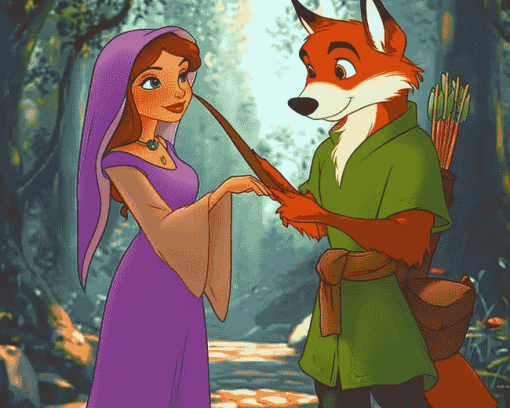 Disney Lady Marian and Robin Hood Diamond Painting