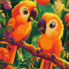 Disney Orange Bird Art Diamond Painting