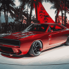 Dodge Charger in Red Diamond Painting