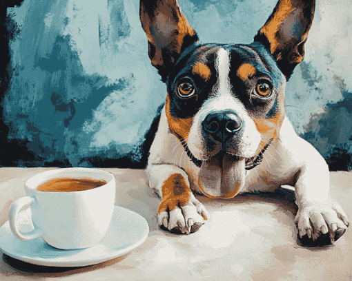 Dog Lover's Coffee Diamond Painting