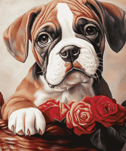 Dog and Puppies Diamond Painting