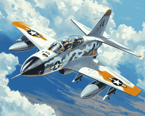 Douglas A4 Skyhawk Jets Diamond Painting