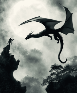 Dragon Fantasy Silhouettes Diamond Painting