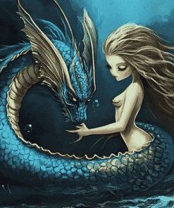 Dragon Mermaid Fantasy Diamond Painting