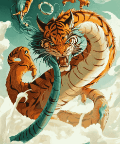 Dragon and Tiger Fantasy Diamond Painting