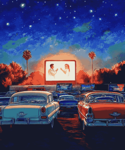 Drive In Cinema Vibes Diamond Painting