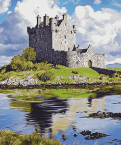 Dunguaire Castle Scenic View Diamond Painting