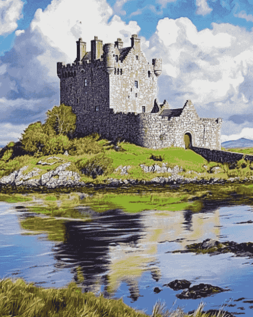 Dunguaire Castle Scenic View Diamond Painting