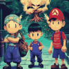 Earthbound Pixel Characters Diamond Painting