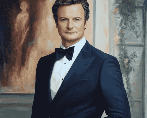 Elegant Colin Firth Diamond Painting