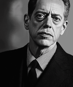 Elegant Steve Buscemi Monochrome Diamond Painting