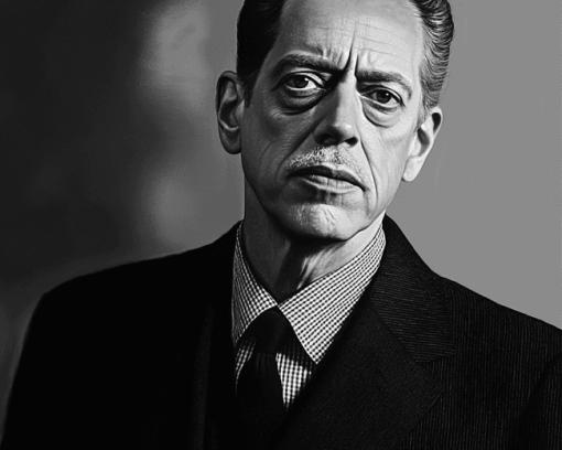 Elegant Steve Buscemi Monochrome Diamond Painting