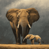 Elephant Companions Diamond Painting