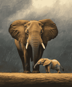 Elephant Companions Diamond Painting