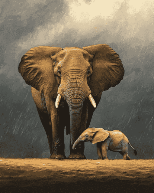 Elephant Companions Diamond Painting