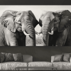 Elephants Snuggling Monochrome Diamond Painting