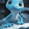 Elsa Frozen Lizard Animation Diamond Painting