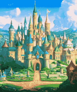 Emerald Castle Fantasy Diamond Painting