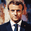 Emmanuel Macron French Leader Diamond Painting