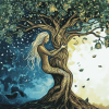 Enchanted Woman Tree of Life Diamond Painting