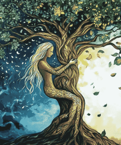 Enchanted Woman Tree of Life Diamond Painting