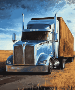 Engines Semi Truck Diamond Painting