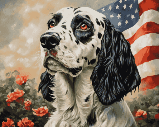 English Setter Puppy Diamond Painting