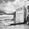 Enniscrone Cliff Baths Monochrome Diamond Painting