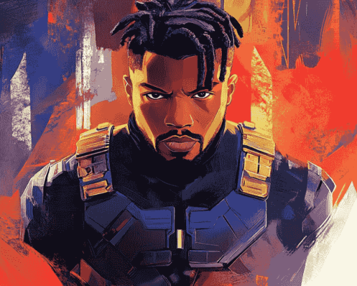 Erik Killmonger Animation Diamond Painting