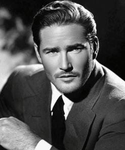 Errol Flynn Black and White Diamond Painting