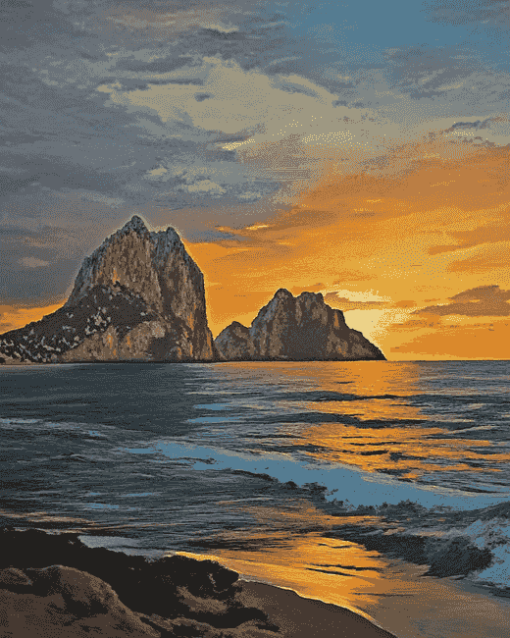 Es Vedra Sunset Seascape Diamond Painting