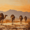 Ethiopian Camels Landscape Diamond Painting