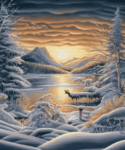 Evening Ice Landscape Diamond Painting