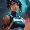 Evie Fortnite Character Diamond Painting