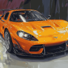 Exotic Orange Car Diamond Painting