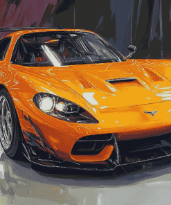 Exotic Orange Car Diamond Painting