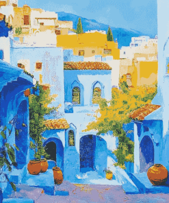 Explore Chefchaouen Cityscape Diamond Painting