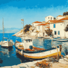 Explore Halki Island Landscapes Diamond Painting