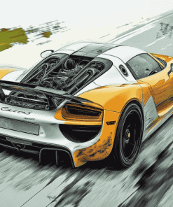 Exquisite Porsche 918 Cars Diamond Painting