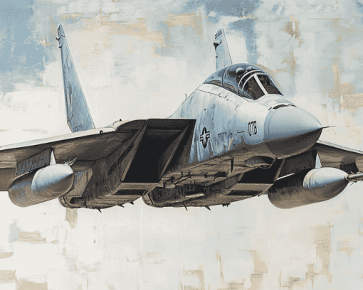 F14 Tomcat Jet Engines Diamond Painting