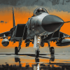 F15 Fighter Jet Diamond Painting