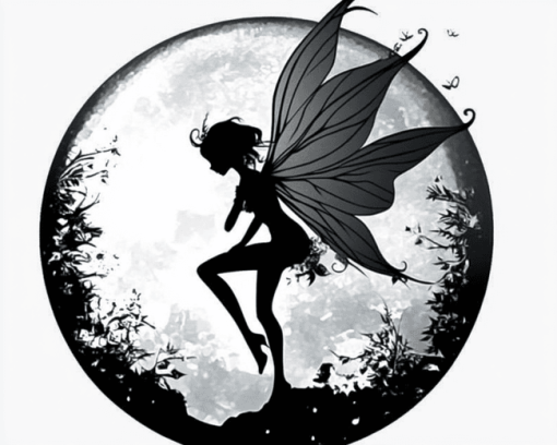 Fairy Moon Silhouette Diamond Painting