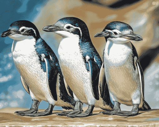 Fairy Penguin Birds of Australia Diamond Painting