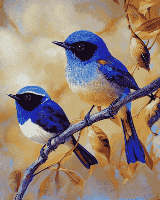 Fairy Wren Birds Diamond Painting