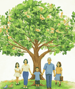 Family Tree Cartoon Diamond Painting