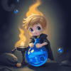 Fantasy Blue Potion Diamond Painting