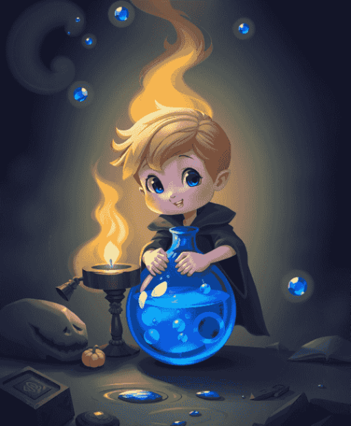 Fantasy Blue Potion Diamond Painting