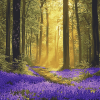 Fantasy Bluebells Forest Diamond Painting